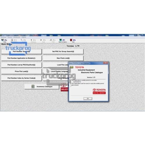 Electronic Spare Parts Catalogue EPC Software for Toyota Forklift Truck Engine diagnostic scanner tool