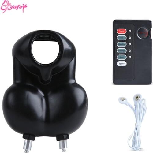 Electro Shock Sex Ball Stretcher Chastity Cage Cockrings Male Scrotum Ring Medical Electro Shock Sex Toys Kits