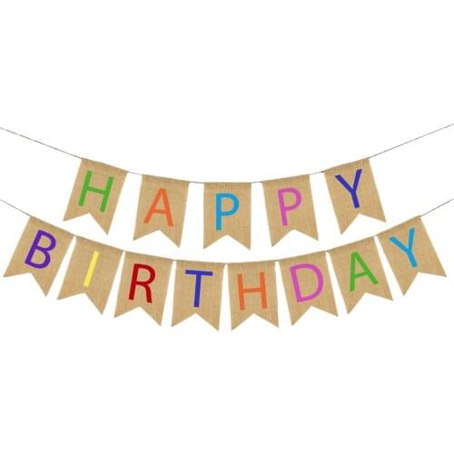HAPPY BIRTHDAY Letter Bunting Banner Hanging Banner Set Birthday Party Decor Birthday Party Decoration