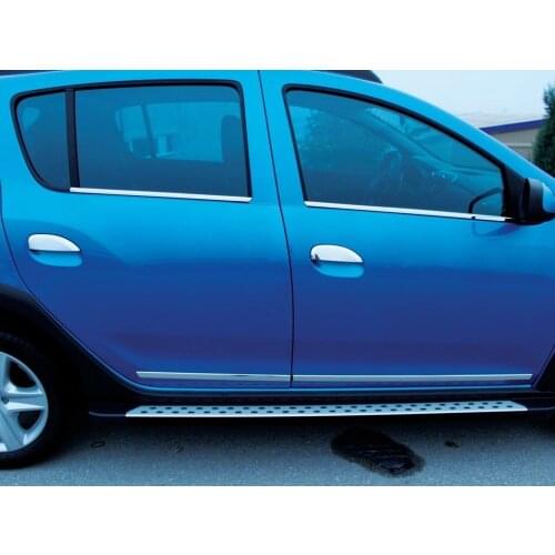 For Dacia Logan Chrome Door Handle 2013 2014 2015 2016 2017 2018 2019 2020 Stainless Steel 4 Doors Auto Car Accessory Sport