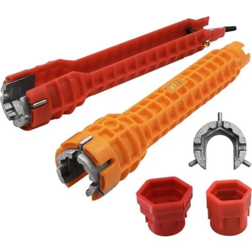 8 In 1 Basin Flume Wrench Faucet Sink Installer Plumbing Tool Repair Hand Tool For Toilet Bowl Bathroom Kitchen Plumbing Removal