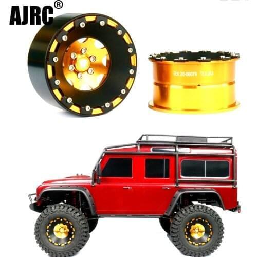 4PCS Aluminum Alloy 2.2 Beadlock Wheel Rims for 1/10 RC Rock Crawler Axial SCX10 RR10 Wraith 90056 Traxxas TRX4 TRX-6 Wheel hub