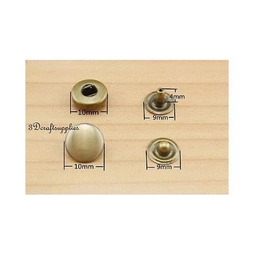 Snap fastener copper Press stud Snap Buttons Anti brass 40 sets 10 mm CF15