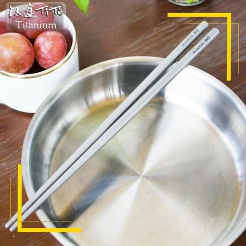 NEW Tito Sandblasting Titanium Chopsticks Harmless Hollow Tableware Camping Picnic