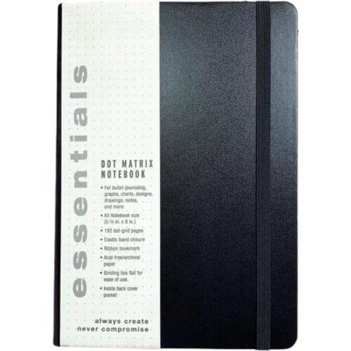 New Bullet Dotted Journal Paper A5, PU Leather Softcover, 192 Pages, Ivory White Paper 100 GSM, Notebook Hand-made Diary