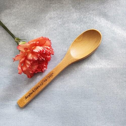 Personalized Name Wooden Spoons Custom Engraved Text Wedding Baby Shower Party Accessory Wood Spoon Personalized Birthday Gift