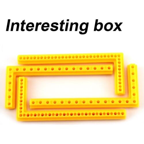 7531L plastic strip (yellow) DIY model making accessories porous connector multi-function right-angle shaft bracket
