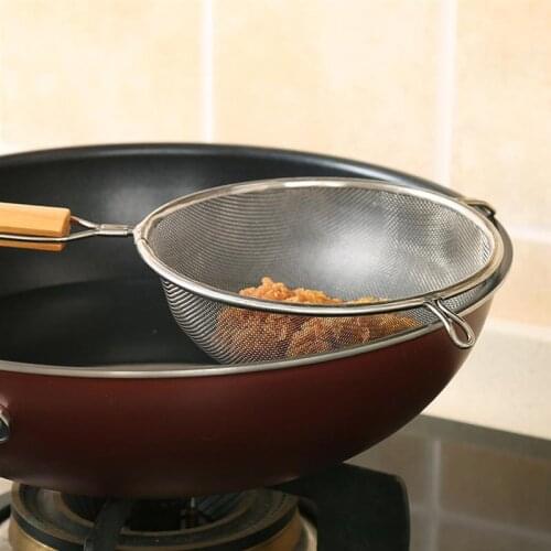 Stainless Steel Wire Fine Mesh Oil Strainer Flour Handheld Sifter Sieve Colanders DIY Cooking Kitchen Tools For Filtering Food