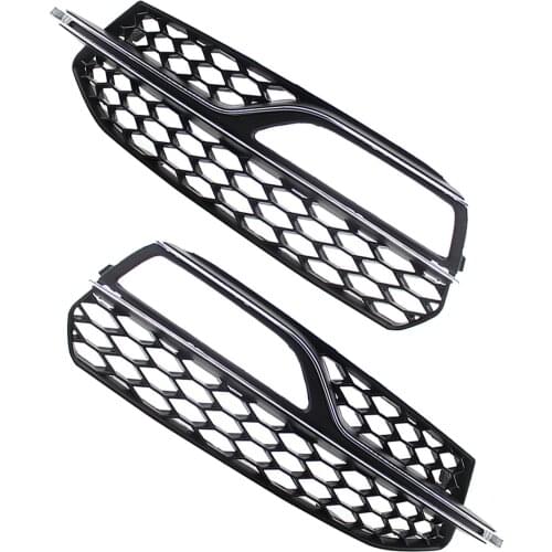 2 Pieces Front Fog Light Grilles fits for Audi A3 S-Line 14-16, Easy Install