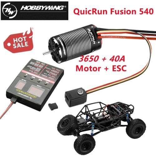 HobbyWing QuicRun Fusion 540 3650 1200KV/1800KV Brushless Sensory Motor Built In 40A ESC for RC 1/10 Climbing Car(2 In 1)
