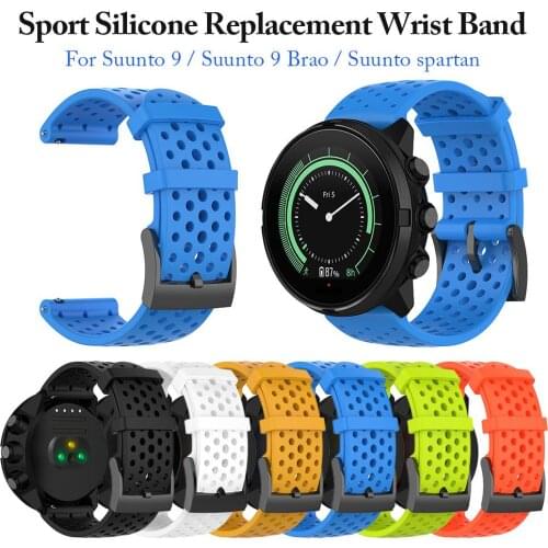 Soft Silicone Replacement Watch Band Wrist Strap Bracelet For Suunto 9/Baro Suunto Spartan Sport Wrist HR Baro Smartwatch
