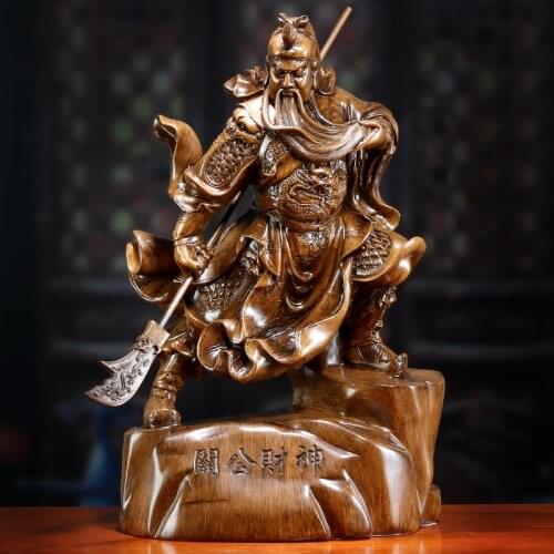 Wu Guan Gong Buddha Statue Decoration Guan Er Ye Guan Yu Home Office Living Room Decor Resin Crafts Figurines Miniature