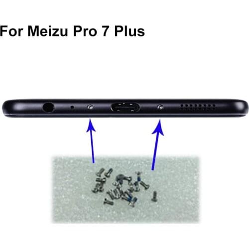2PCS silver For Mei zu Pro7 plus Pro 7 plus Buttom Dock Screws Housing Screw nail tack ForMeizu Pro7 plus Pro 7 Mobile Phones