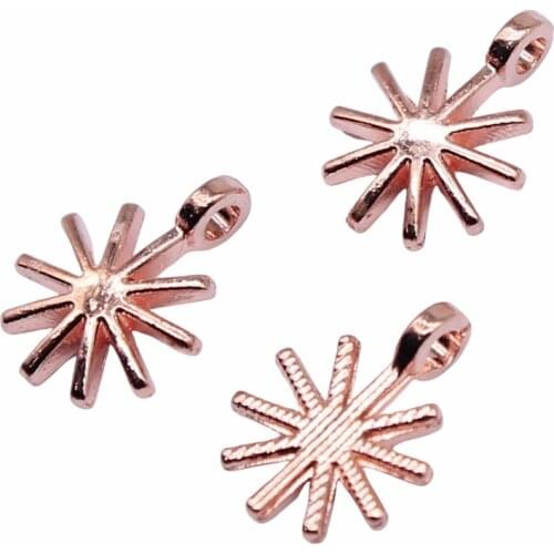 WYSIWYG 20pcs 10x13mm Christmas Snowflake Charms Handmade Accessories 2 Colors KC Gold Antique Silver Color