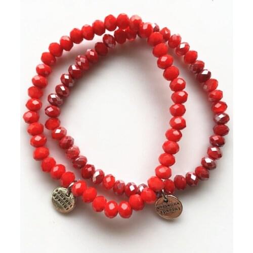 Dongmu Faceted Crystal Beaded Bracelets for Women 5mm Bead 11Colors All Match Girls Bracelet Trendy Jewelry Gift for Best Friend