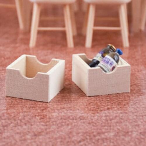 1pc 1:12 Miniature Vegetable Fruits Basket Container Accessories for Dollhouse and Kids Pretend Play Restaurant