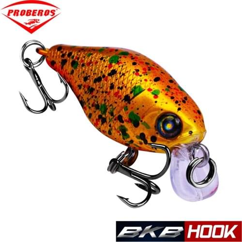 1pcs New 6 Colors Fishing Tackle Lure 4.6cm-1.81" 4.5g-0.16oz Crank Bass Baits Fishing Lures with 12# Hooks