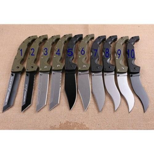10 Models Colst Pocket Folding Knife Voyager Dogleg Dog Leg ABS+glass Fiber Handle Tactical Hunting Fishing EDC Survival Tool