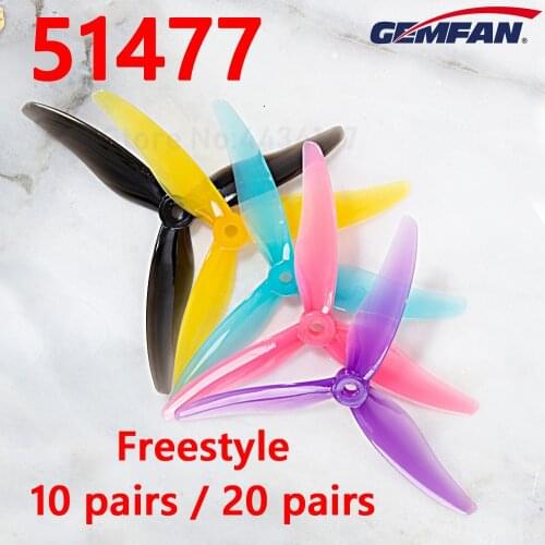 10 pairs/ 20 pairs Gemfan JB Hurricane 51477 5inch 3 blade Props CW CCW Brushless motor FPV Propeller for Freestyle Racing drone