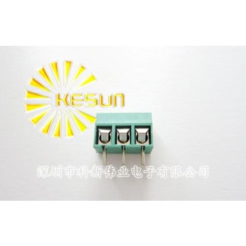200PCS KF301-5.0-3P KF301 "- "Screw 3Pin 5.0mm Green Straight Pin PCB Screw Terminal Block Connector