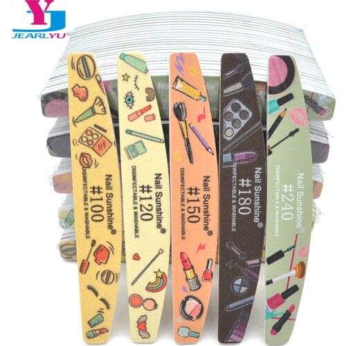 25/50 Pcs Boat Nail File Multi Grits Macaron Color Professional Files Strong Sandpaper Nail Polishing Files For Manicure Tools