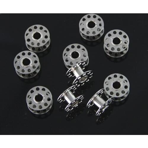 25PC Plastic Metal Eempty Bobbins For Sewing Machines NEW Set L4MB