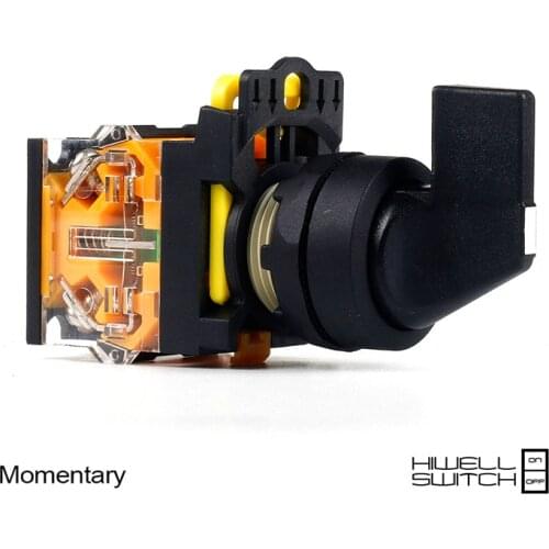 5 PCS Push button switch Selector switch Short handle 3-Position Latching OR Momentary Waterproof IP65 LA115-B1-11CXS