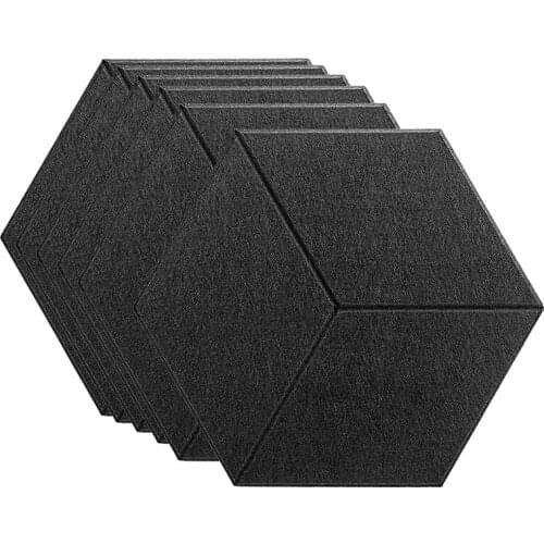 6Pcs Hexagon Acoustic Panel Board,Hexagon Sound Insulation Pad,for Sound Insulation &Acoustic Treatment