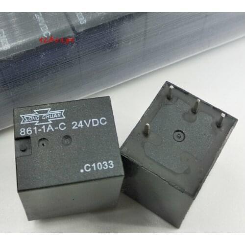 861-1A-C 24vdc 15a 4 pin set of normally open high power automotive relays