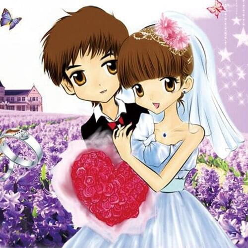 DIY 5D Sale Diamond Embroidery, Diamond Mosaic, Lovers In Dress With Rose, Ring, Wedding, Full, Diamond Painting, Cross Stitch