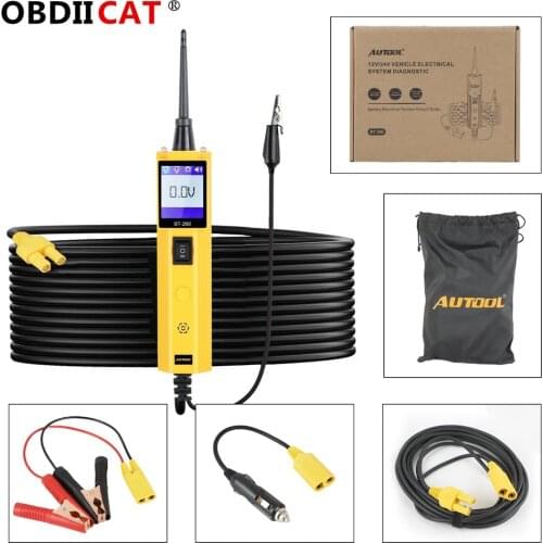 AUTOOL Car Electrical Circuit Tester BT260 Power Probe Automotive Scanner BT 260 LED Display Voltage Digital Diagnostic Tool