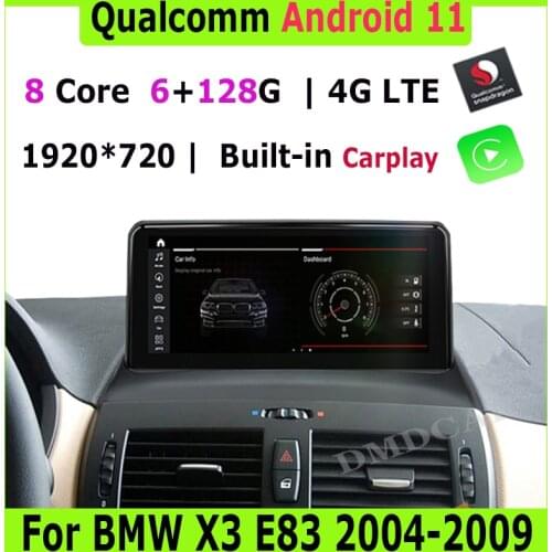 10.25" Qualcomm Snapdragon CPU Android 10 Car Multimedia Player GPS for BMW X3 E83 2004-2009 Radio Navigation Head unit Stereo