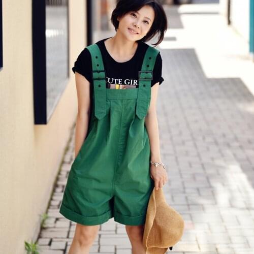 MICOCO K7600C Korean version of fashion and comfortable wide straps casual tooling wind thin flanged pants