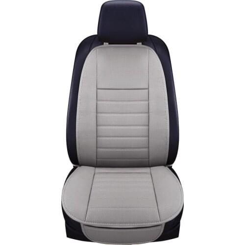 Front Car Seat Cover With Backrest Universal Breathable PU Seat Cushion Protection Mat Pad Auto Seat Fit Interior Accessories