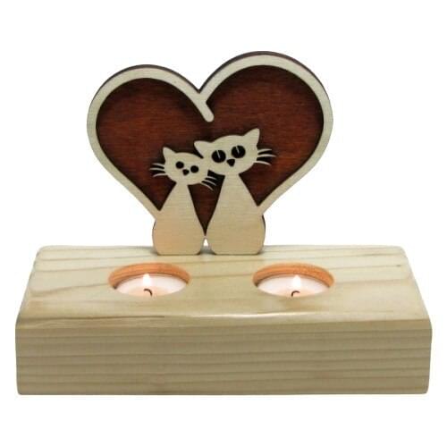 Didideko Wood Tealight Candle Holder Catlove