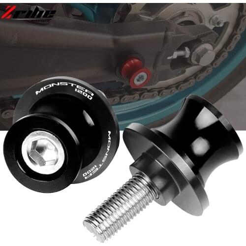 For DUCATI Monster MONSTER1200 MONSTER 1200 S R 1200 S 2014-2018 Motorcycle CNC Aluminum 8MM Swingarm Spools Slider Stand Screws