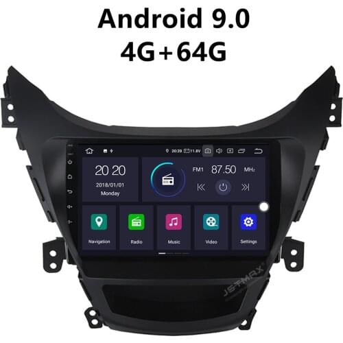 JSTMAX 9'' Android 9.0 4G + 64G ISP Screen Car DVD Radio Stereo Player For Hyundai Elantra Multimedia 2016 2017 Radio