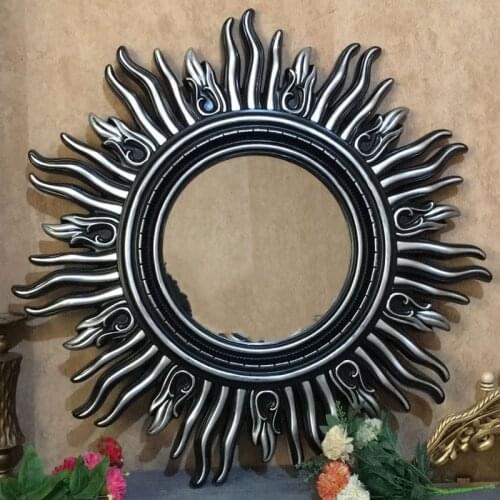 European Style Classic Bathroom Mirror Make-up Mirror Wall Decor Living Room Ornaments