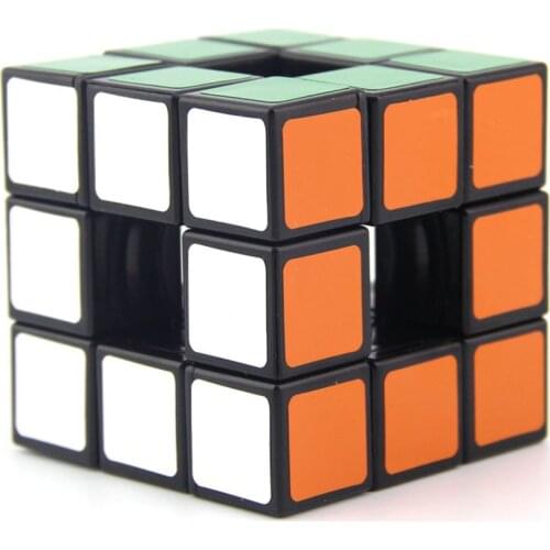 LanLan Hollow Cube 3x3x3 Magic Cube Puzzle Toys 3x3 speed axis ghost maze cube puzzle game kids toy Magic Cubes