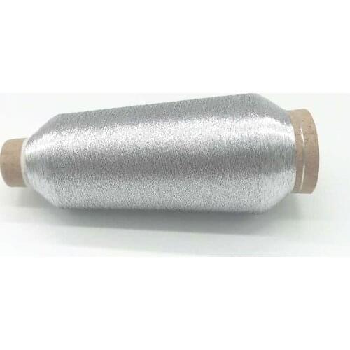 2pcs Net weight 125g/pcs Silver Color 150D/2 Metallic Embroidery thread with Paper cone