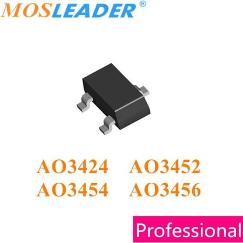 Mosleader AO3424 AO3452 AO3454 AO3456 SOT23 3000PCS N-Channel 20V 30V Made in China High quality