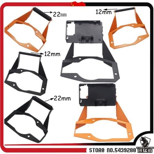 Motorcycle Mobile Phone Holder FOR 1050 1090 1190 1290 ADV GPS Navigation Support BLACK Orange