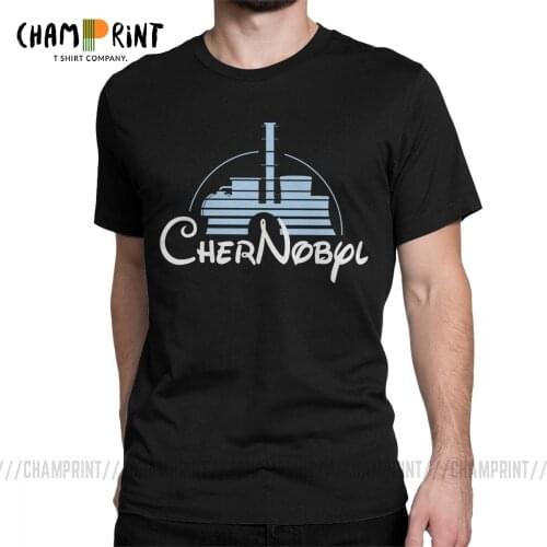 Mens Nuclear Disaster Chernobyl Geek Ukraine Radiation Vintage T Shirt Pure Cotton Tops Novelty Tee Shirt Plus Size T-Shirts