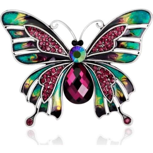 New Arrival Pretty Enameled Butterfly Girl`s Brooch Fashion Apparel Accessory