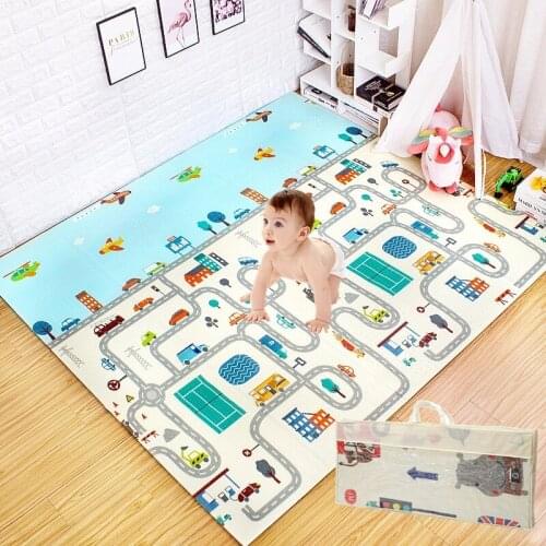 Educational Xpe Puzzle Mats for Kids Foldable Baby Play Mat Childrens Carpet Nursery Cartoon Climbing Pad Rug Activity Game Toy