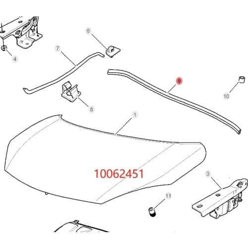 Original brand new front windshield lower sealing strip front wall sealing strip rubber strip 10062451 for SAIC MG 3