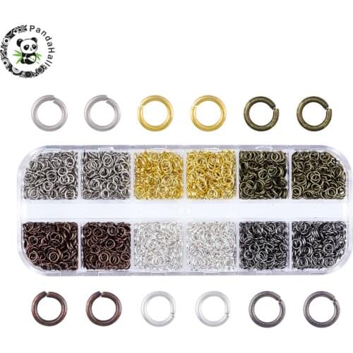 PANDAHALL Iron Jump Rings Close but Unsoldered Split Rings For Jewelry Making Mixed Color 4x0.7mm about 1380pcs/box 230pcs/color