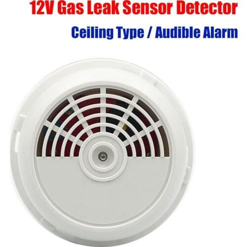 12V Portable Combustible Gas Leak Sensor Detector Natural Propane Butane Lpg Alarm Warning For Home Security Gas Detector