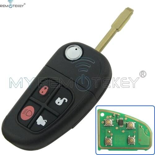 Remtekey Flip remote car key 4 button 1X43-15K601-AE FCC NHVWB1U241 for Jaguar XJ XK S X type 434mhz FO21
