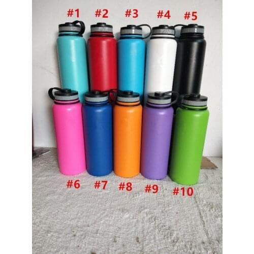 Quevinal 50pcs water bottle 40oz 18oz 32oz Vacuum Insulated Stainless Steel Water Bottle Wide big capacity travel water bottle
